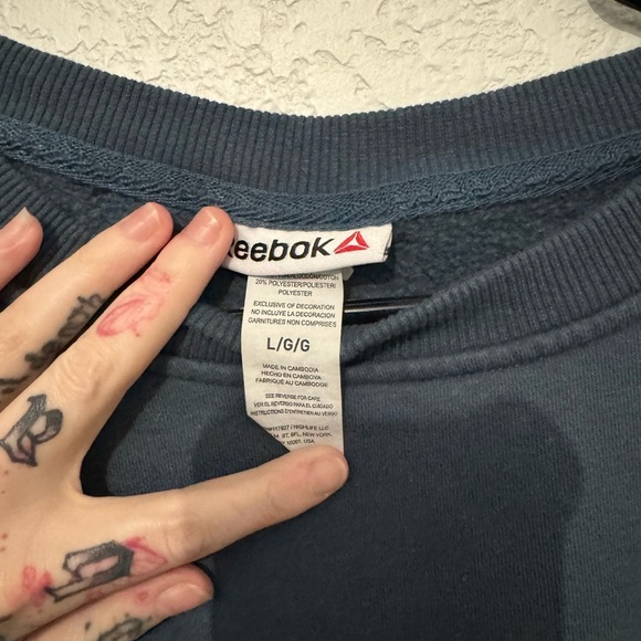Reebok‎ Men's Crewneck Sweater in Blue - Picture 3 of 4